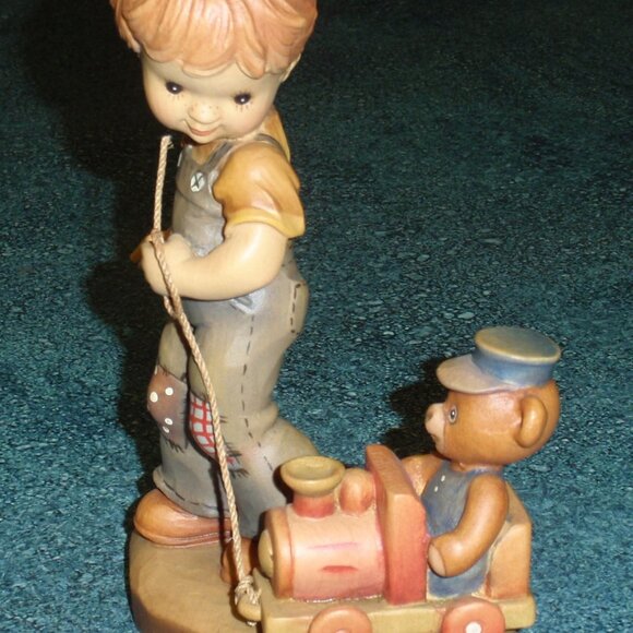 ANRI SARAH KAY VALENTINE "All Aboard" VINTAGE 7" FIGURINE ITALY WITH BOX - RARE! - Picture 4 of 10